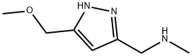 1-(5-(메톡시메틸)-1H-피라졸-3-일)-N-메틸메탄아민 구조식 이미지