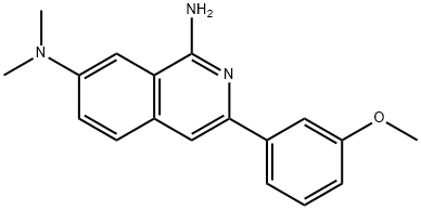 1,7-Isoquinolinediamine, 3-(3-methoxyphenyl)-N7,N7-dimethyl- 구조식 이미지