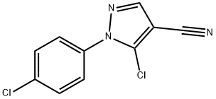 5-chloro-1-(4-chlorophenyl)-1H-pyrazole-4-carbonitrile 구조식 이미지