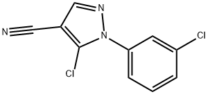 5-chloro-1-(3-chlorophenyl)-1H-pyrazole-4-carbonitrile Structure