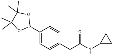 N-Cyclopropyl-2-(4-(4,4,5,5-tetramethyl-1,3,2-dioxaborolan-2-yl)phenyl)acetamide Structure