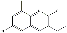 2,6-디클로로-3-에틸-8-메틸퀴놀린 구조식 이미지
