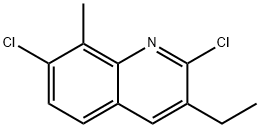 2,7-디클로로-3-에틸-8-메틸퀴놀린 구조식 이미지