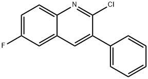 2-CHLORO-6-FLUORO-3-PHENYLQUINOLINE Structure