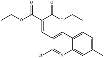 2-CHLORO-7-METHYL-3-(2,2-DIETHOXYCARBONYL)VINYLQUINOLINE Structure