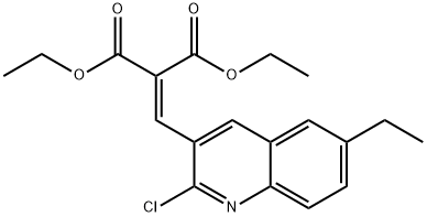2-CHLORO-6-ETHYL-3-(2,2-DIETHOXYCARBONYL)VINYLQUINOLINE Structure