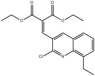 2-CHLORO-8-ETHYL-3-(2,2-DIETHOXYCARBONYL)VINYLQUINOLINE Structure
