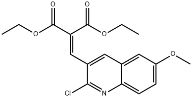 2-CHLORO-6-METHOXY-3-(2,2-DIETHOXYCARBONYL)비닐퀴놀린 구조식 이미지