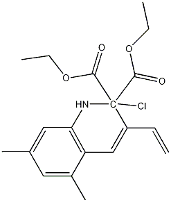 2-CHLORO-5,7-DIMETHYL-3-(2,2-DIETHOXYCARBONYL)VINYLQUINOLINE Structure