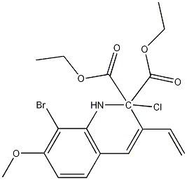 8-BROMO-2-CHLORO-7-METHOXY-3-(2,2-DIETHOXYCARBONYL)VINYLQUINOLINE 구조식 이미지