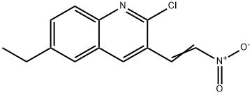 E-2-클로로-6-에틸-3-(2-니트로)비닐퀴놀린 구조식 이미지