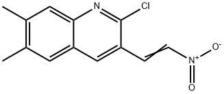 E-2-클로로-6,7-DIMETHYL-3-(2-니트로)비닐퀴놀린 구조식 이미지