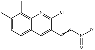 E-2-클로로-7,8-DIMETHYL-3-(2-니트로)비닐퀴놀린 구조식 이미지