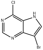 7-bromo-4-chloro-5H-pyrrolo[3,2-d]pyrimidine 구조식 이미지
