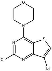 4-(7-bromo-2-chlorothieno[3,2-d]pyrimidin-4-yl)morpholine 구조식 이미지