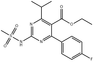 Ethyl 4-(4-Fluorophenyl)-6-isopropyl-2-(N-methylsulfonamido)pyrimidine-5-carboxylate Structure