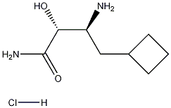 (2R,3S)-3-amino-4-cyclobutyl-2-hydroxybutanamide hydrochloride Structure