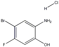 5-BROMO-4-FLUORO-2-HYDROXY-ANILINE HCL 구조식 이미지