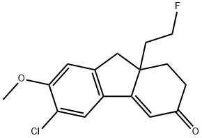 6-chloro-9a-(2-fluoroethyl)-7-methoxy-9,9a-dihydro-1H-fluoren-3(2H)-one 구조식 이미지