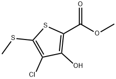 METHYL 4-CHLORO-3-HYDROXY-5-(METHYLTHIO)THIOPHENE-2-CARBOXYLATE Structure