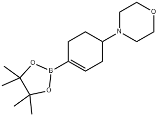 4-[4-(4,4,5,5-TETRAMETHYL-1,3,2-DIOXABOROLAN-2-YL)-3-CYCLOHEXEN-1-YL]-MORPHOLINE 구조식 이미지