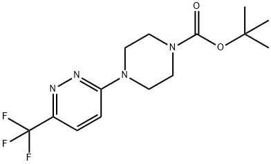 4-[6-(트리플루오로메틸)-3-피리다지닐]-1-피페라진카르복실산,tert-부틸에스테르 구조식 이미지