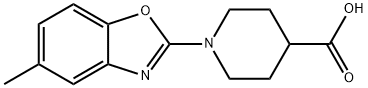 1-(5-methylbenzo[d]oxazol-2-yl)piperidine-4-carboxylic acid Structure