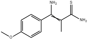 (E)-3-amino-3-(4-methoxyphenyl)-2-methylprop-2-enethioamide 구조식 이미지