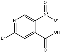 2-Bromo-5-nitro-4-Pyridinecarboxylic acid Structure
