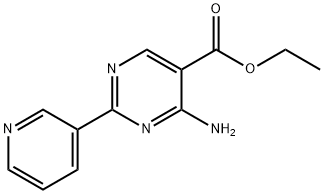 4-Amino-2-(3-pyridinyl)-5-pyrimidinecarboxylic acidethylester 구조식 이미지