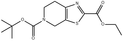5-tert-butyl 2-ethyl 6,7-dihydrothiazolo[5,4-c]pyridine-2,5(4H)-dicarboxylate Structure