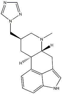 (5R,8R,10R)-6-methyl-8-(1,2,4-triazol-1-ylmethyl)ergoline 구조식 이미지