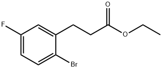 2-브로모-5-플루오로-벤젠프로판산에틸에스테르 구조식 이미지