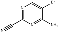 4-아미노-5-브로모피리미딘-2-카르보니트릴 구조식 이미지