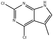 2,4-디클로로-5-메틸-7H-피롤로[2,3-d]피리미딘 구조식 이미지