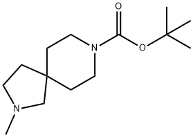 2,8-Diazaspiro[4.5]decane-8-carboxylic acid, 2-methyl-, 1,1-dimethylethyl ester 구조식 이미지