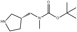 (R)-tert-부틸메틸(피롤리딘-3-일메틸)카바메이트 구조식 이미지