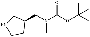 (S)-tert-부틸메틸(피롤리딘-3-일메틸)카바메이트 구조식 이미지
