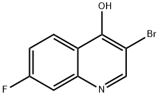 3-브로모-7-플루오로-4-하이드록시퀴놀린 구조식 이미지