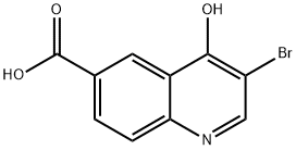 3-bromo-4-hydroxyquinoline-6-carboxylic acid Structure