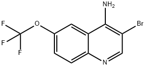 4-아미노-3-브로모-6-트리플루오로메톡시퀴놀린 구조식 이미지