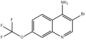 4-아미노-3-브로모-7-트리플루오로메톡시퀴놀린 구조식 이미지
