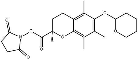Succinimidyl (2R)-6-(Tetrahydro-2H-pyran-2-yloxy)-2,5,7,8-tetramethylchroman-2-carboxylate Structure