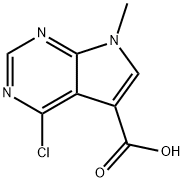 4-Chloro-7-methyl-7H-pyrrolo[2,3-d]pyrimidine-5-carboxylic acid Structure