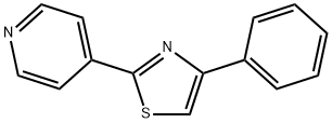 4-페닐-2-(4-피리딜)티아졸 구조식 이미지