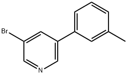 3-브로모-5-(3-메틸페닐)피리딘 구조식 이미지