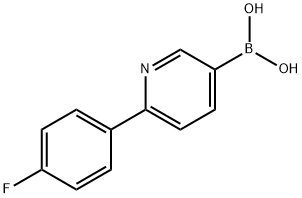 6-(4-FLUOROPHENYL)PYRIDINE-3-BORONIC ACID 구조식 이미지