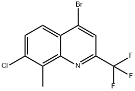 4-브로모-7-클로로-8-메틸-2-(트리플루오로메틸)퀴놀린 구조식 이미지