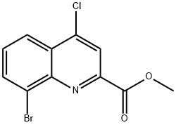 METHYL 8-BROMO-4-CHLOROQUINOLINE-2-CARBOXYLATE Structure