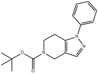5-Boc-1-Phenyl-1,4,6,7-tetrahydropyrazolo[4,3-c]pyridine 구조식 이미지